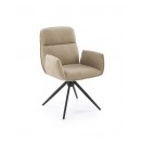 Стул HALMAR K574 темно-бежевый/черный, поворотный